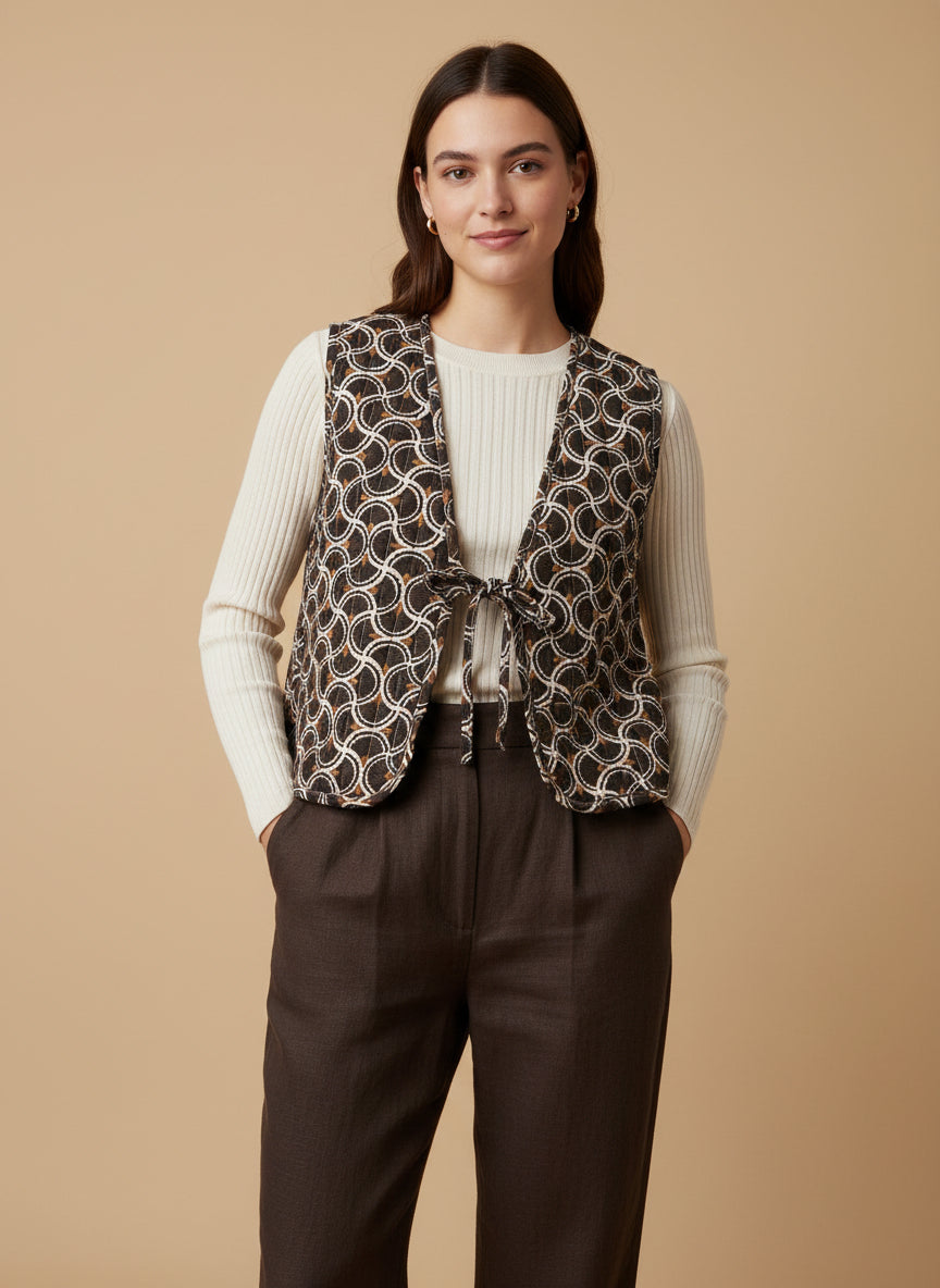 Chaleco Estampado Étnico Nara