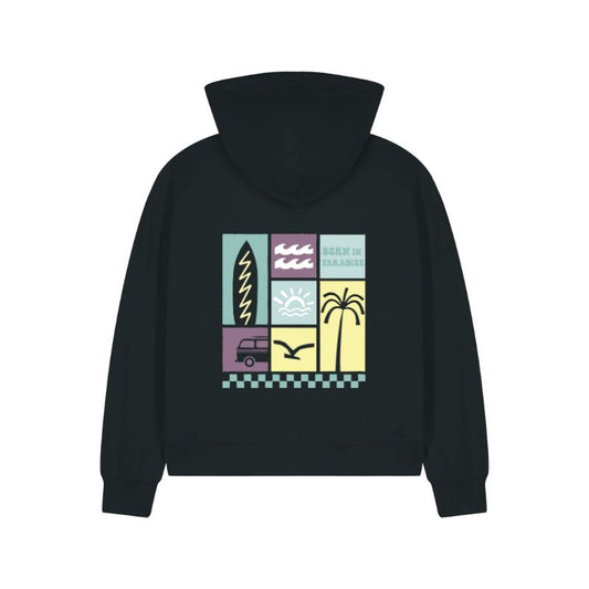 Hoddie Cremallera Mujer "Born in the Paradise"