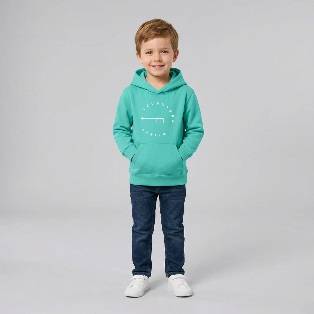 Hoddie Levantera Tarifa Kids — Turquesa
