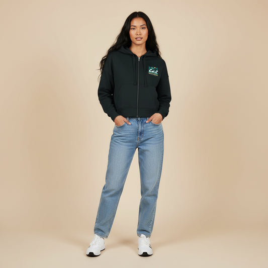 Hoodie Cremallera Mujer "Born in the Paradise"