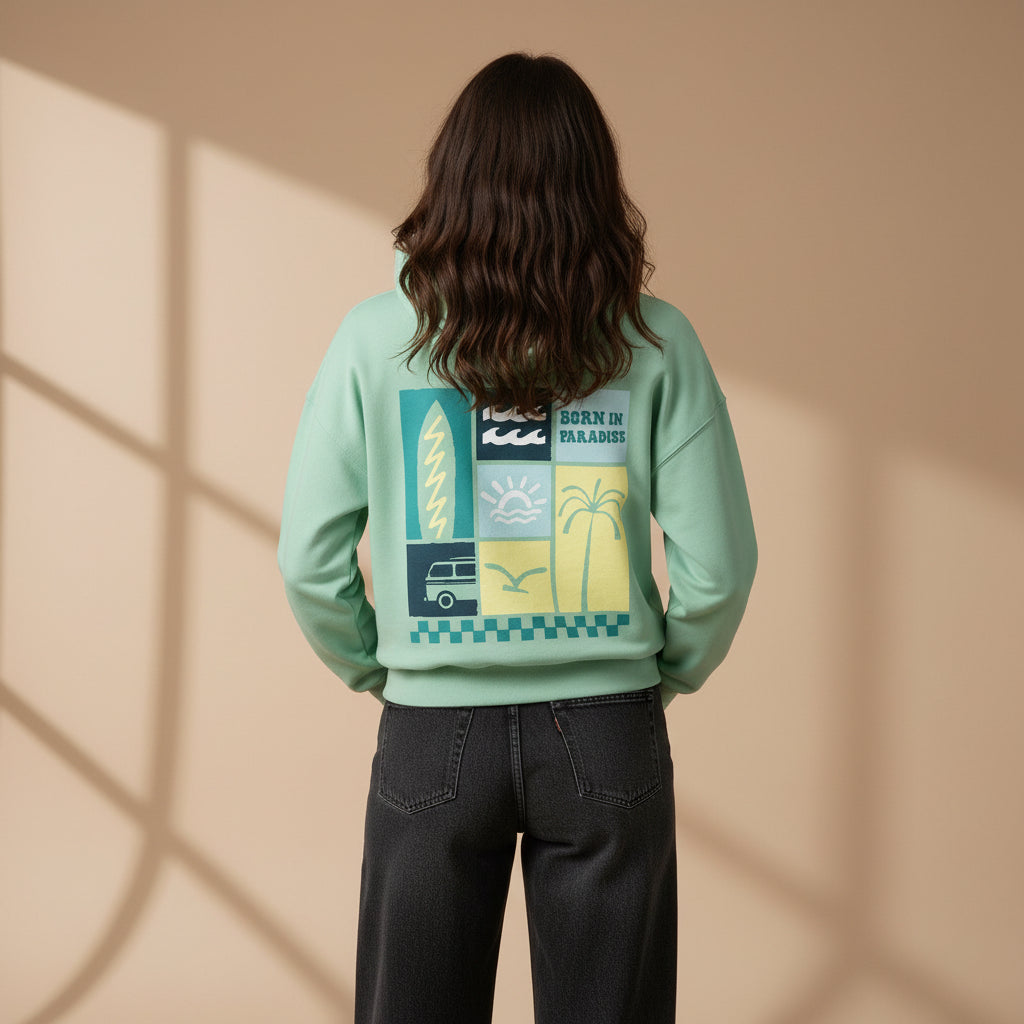 Hoodie Mujer "Born in the Paradise"