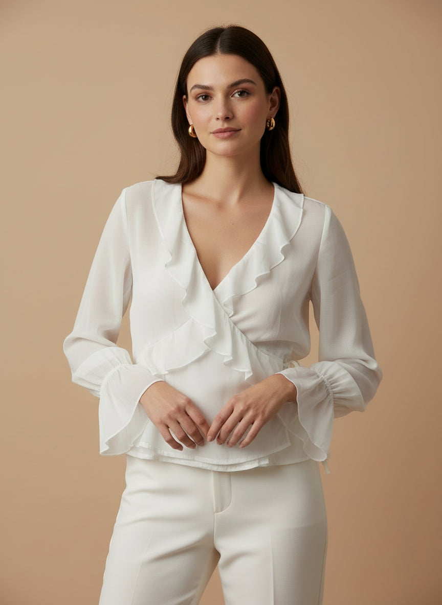 Blusa Volantes Cruzada Breeze