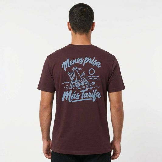 Camiseta Más Tarifa Red Brown, espalda