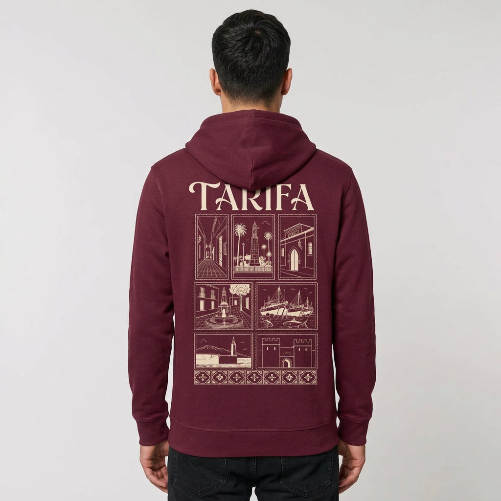 Hoodie Pompo deep-plum, espalda