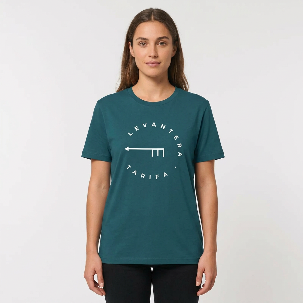 Camiseta Levantera Tarifa Orgánica — Verde petróleo