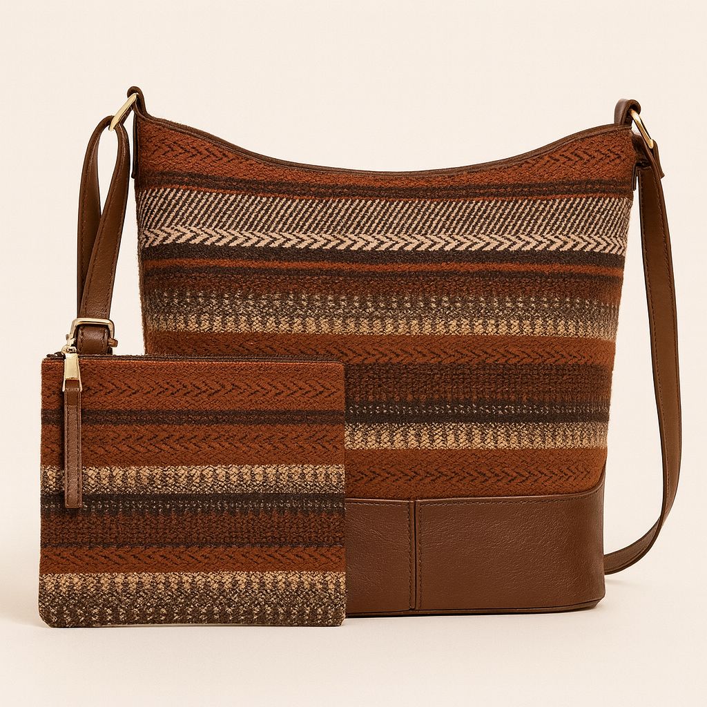 Bolso tejido rayas multicolor