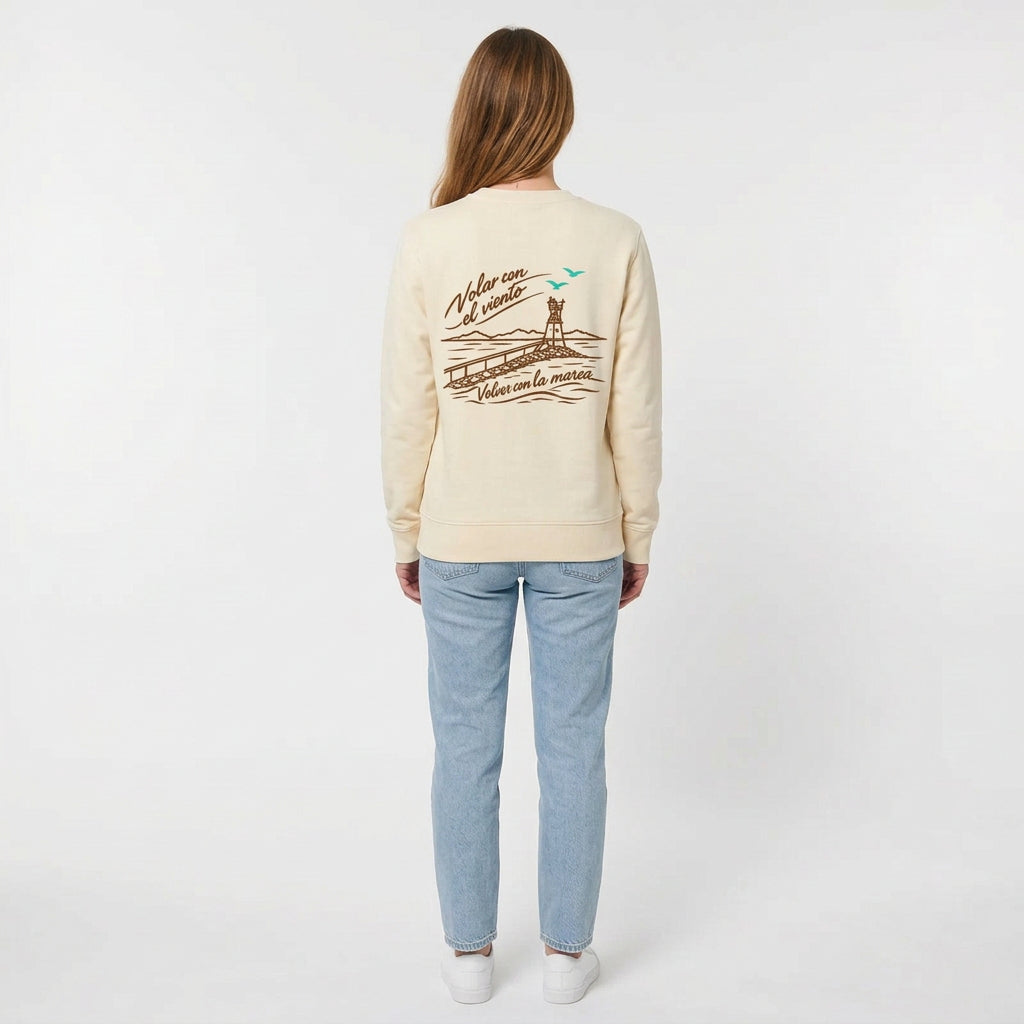Sudadera Carmen unisex Honey Paper, espalda