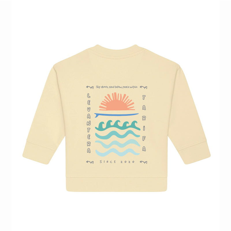 Sudadera Bebé Orgánica Levantera 3.0 "Coordenadas Tarifa"