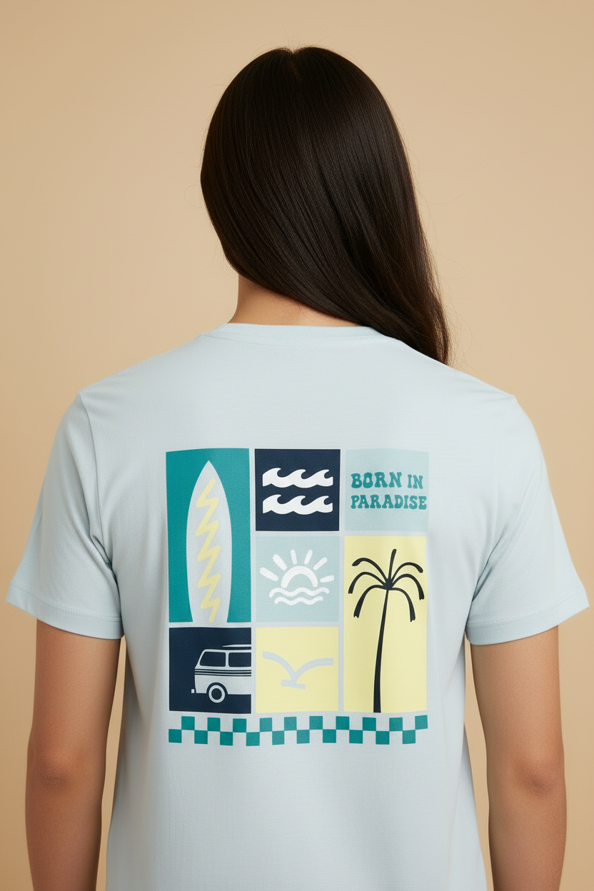 Camiseta unisex "Born in the Paradise"