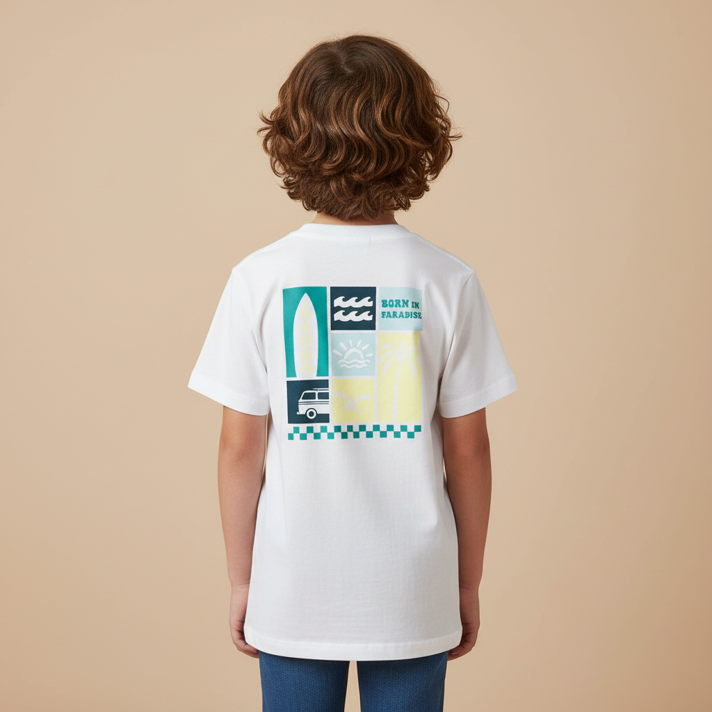 Camiseta kids "Born in the Paradise"