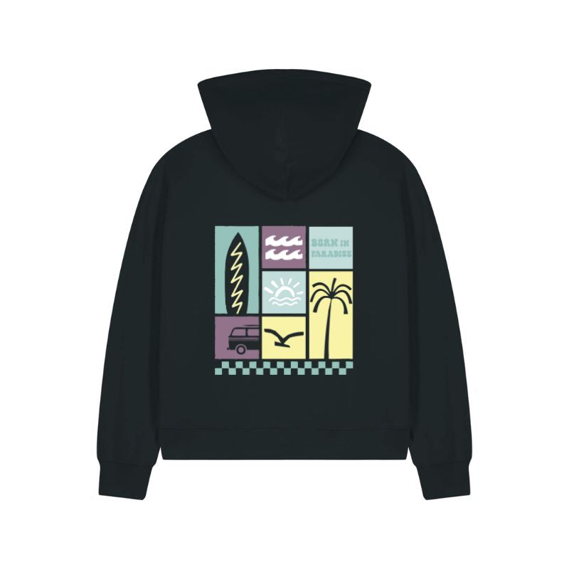 Hoddie Cremallera Mujer "Born in the Paradise"