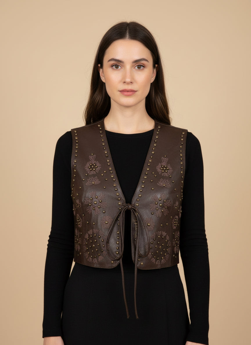 Chaleco Bordado Western