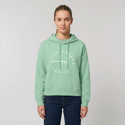 Hoddie Mujer Levantera Tarifa — Verde jade