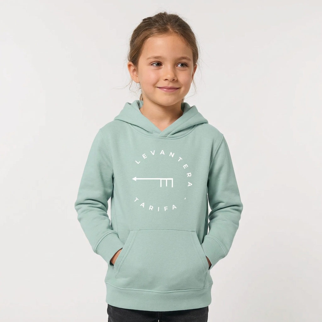 Hoddie Levantera Tarifa Kids — Azul agua