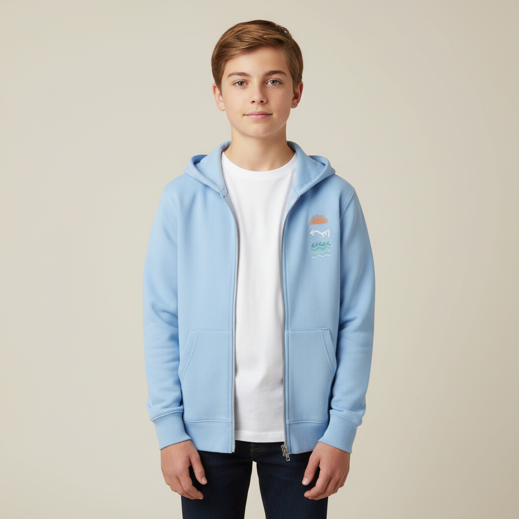 Hoodie Cremallera kids Coordenadas