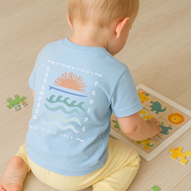 Camiseta Bebé Levantera Tarifa Coordenadas