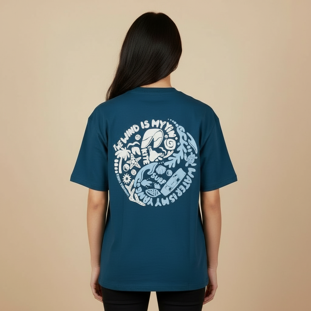 Camiseta Oversize Wind is my yin