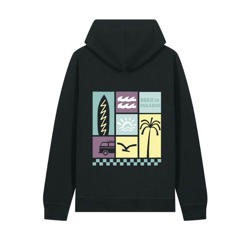 Hoodie Premium "Born in the Paradise" Unisex