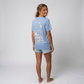 Camiseta Tarifa Move Us Vintage — Azulón, espalda