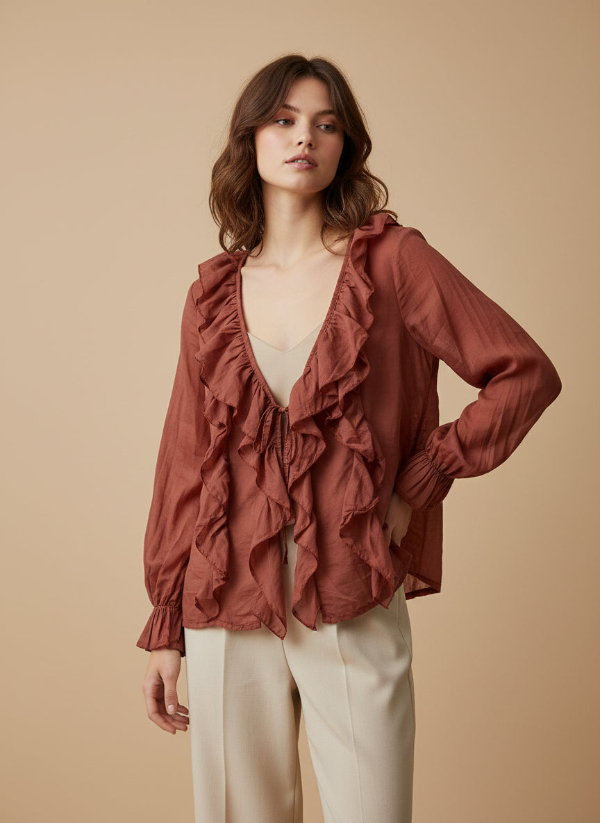 Blusa Volantes Boho Chic