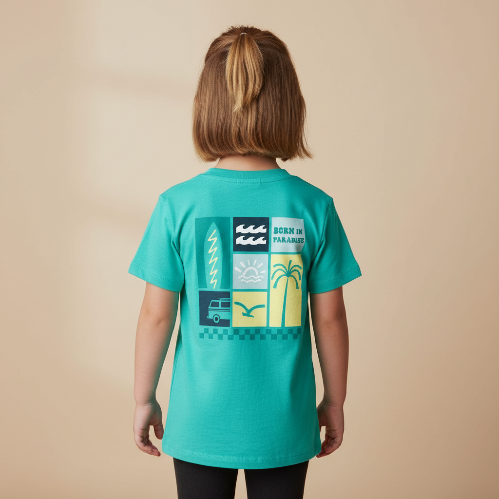 Camiseta kids "Born in the Paradise"