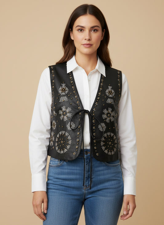 Chaleco Bordado Western