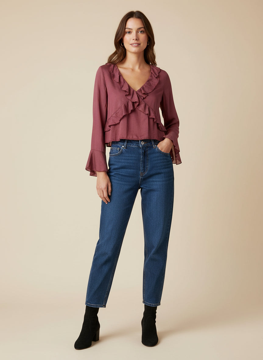 Blusa Volantes Cruzada Breeze