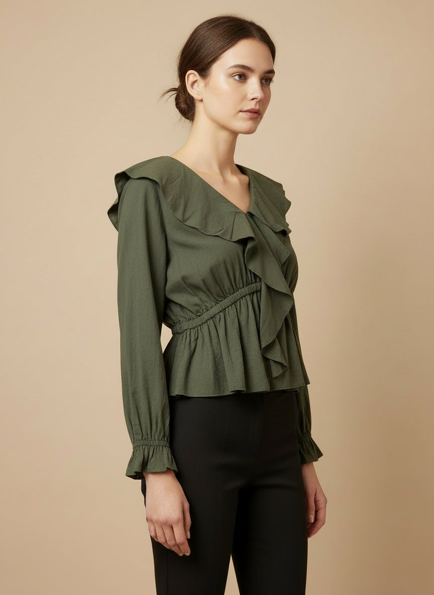 Blusa Volantes Romance