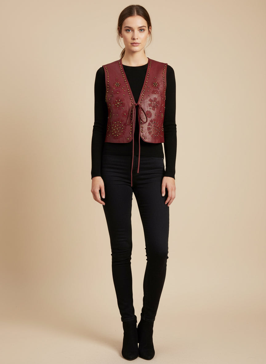 Chaleco Bordado Western