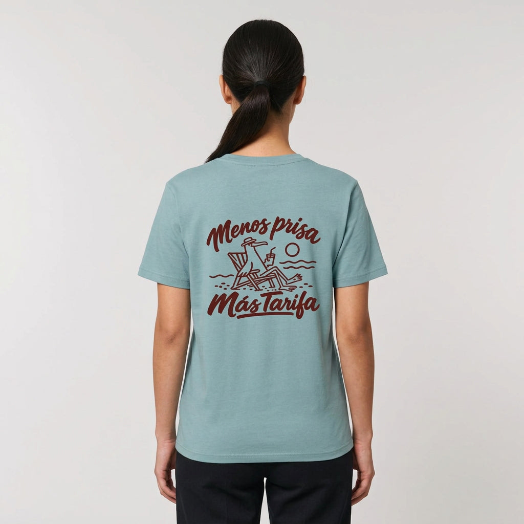 Camiseta Más Tarifa Pebble Blue, espalda