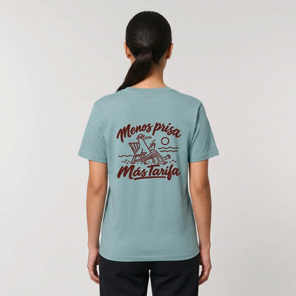 Camiseta Más Tarifa Pebble Blue, espalda