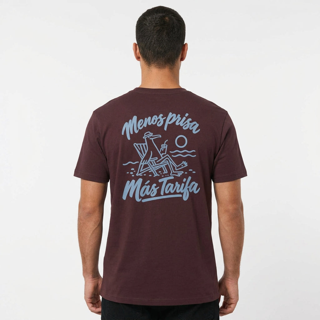 Camiseta Más Tarifa Red Brown, espalda