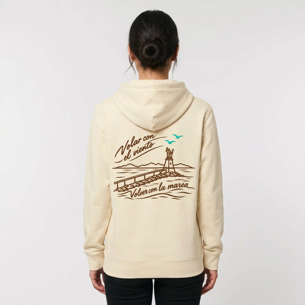 Hoodie Carmen unisex Honey Paper, espalda