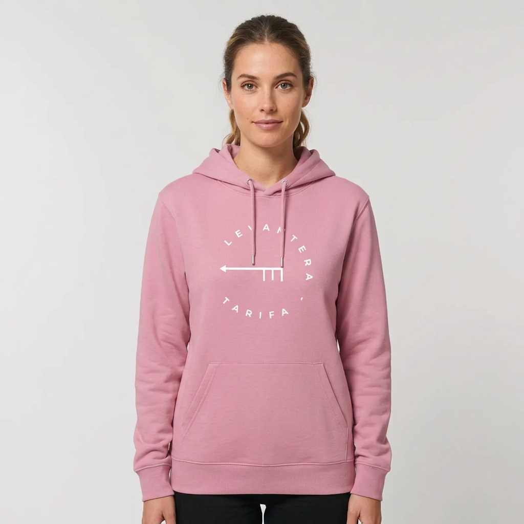 Hoodie Orgánica Premium Levantera Tarifa — Rosa