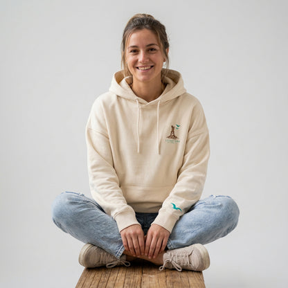 Hoddie Mujer Volver Honey Paper, vista delantera