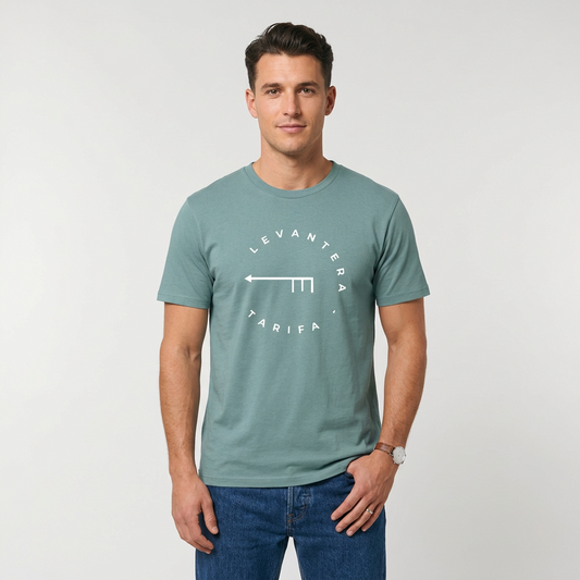 Camiseta Levantera Tarifa Orgánica — Azul piedra