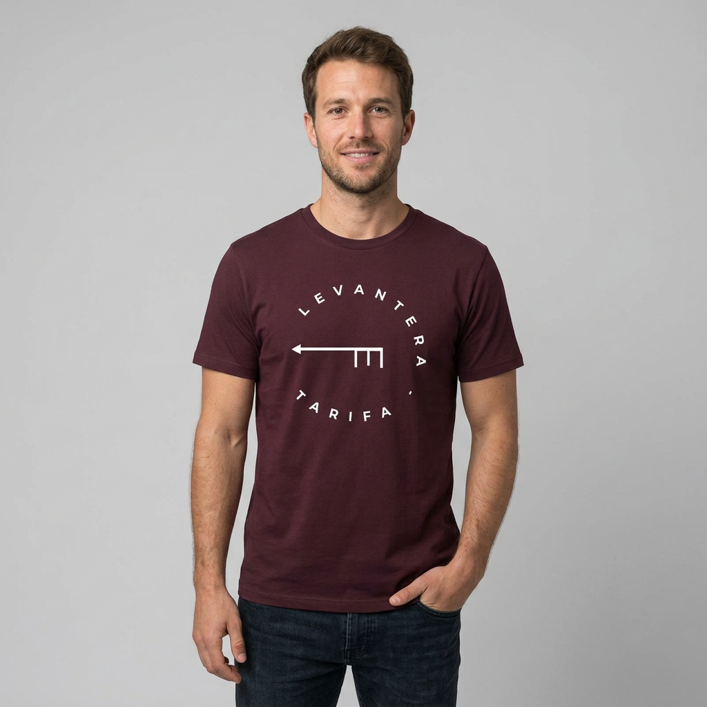 Camiseta Levantera Tarifa Orgánica — Burdeos