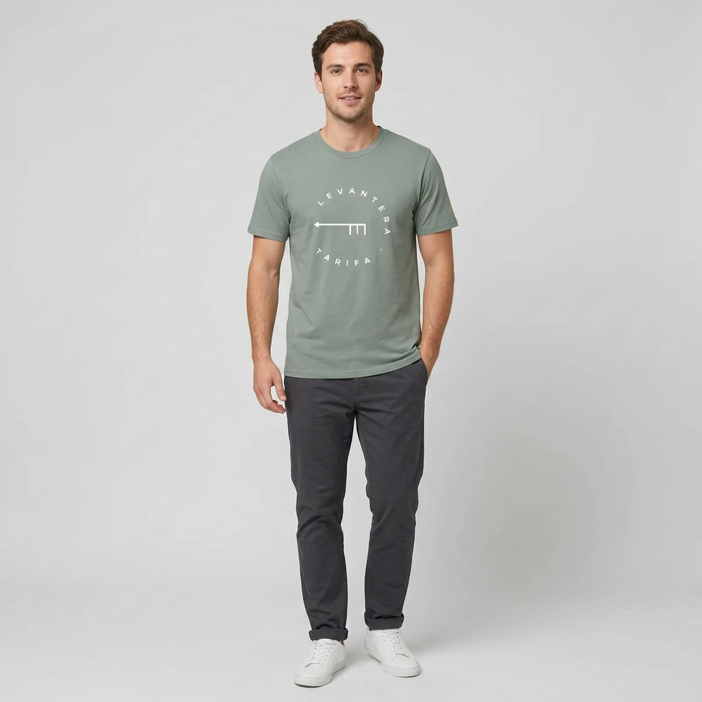 Camiseta Levantera Tarifa Orgánica — Gris niebla