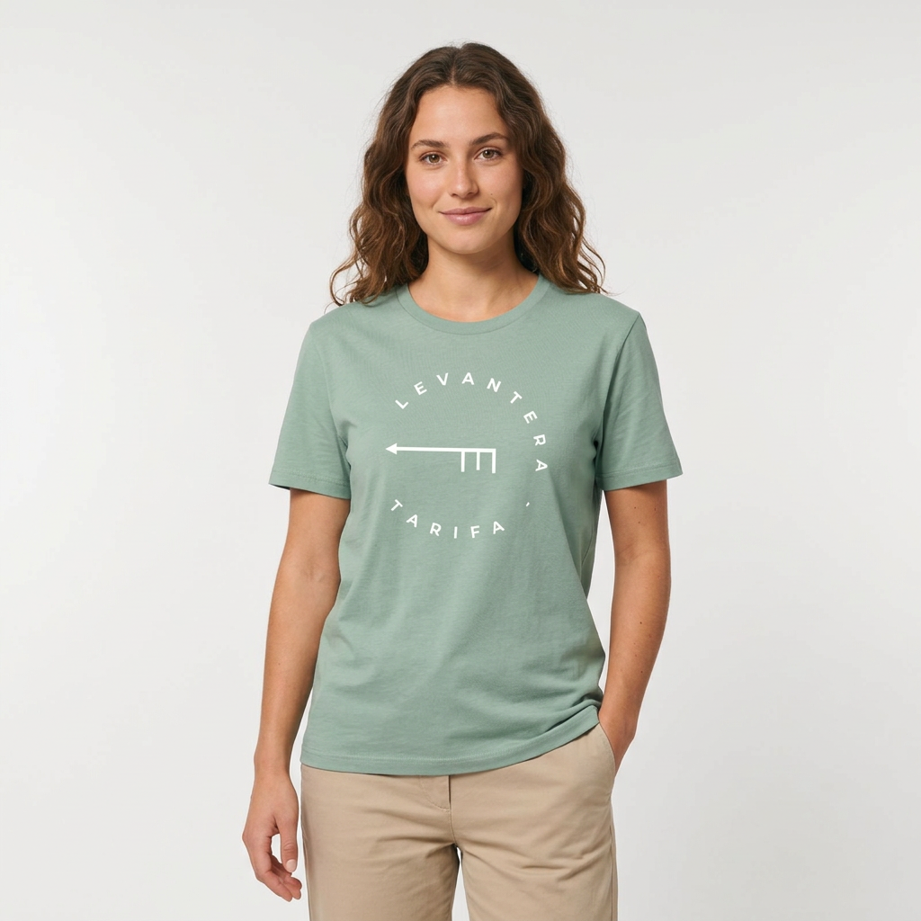 Camiseta Levantera Tarifa Orgánica — Verde aloe