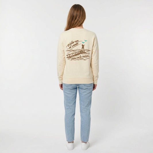 Sudadera Carmen unisex Honey Paper, espalda
