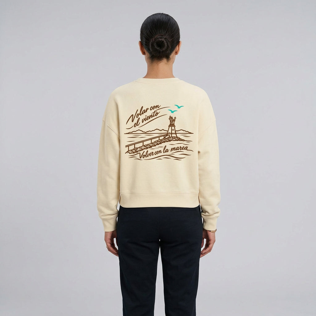 Sudadera Mujer Carmen Honey Paper, espalda