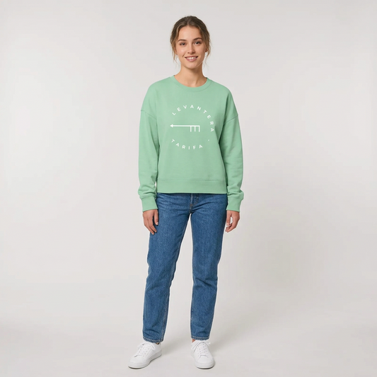 Sudadera mujer Levantera Tarifa — Verde jade