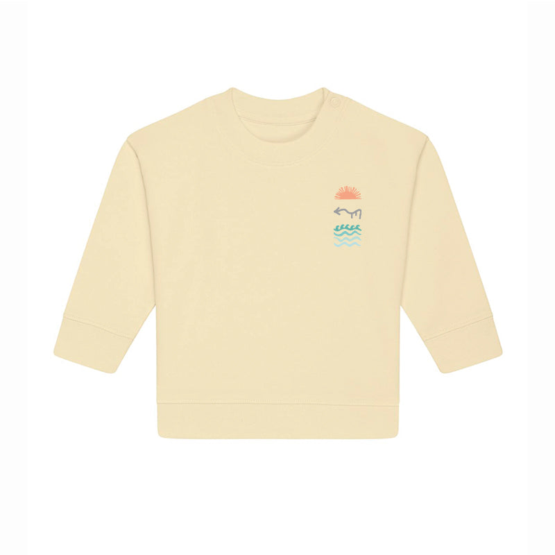 Sudadera Bebé Orgánica Levantera 3.0 "Coordenadas Tarifa"